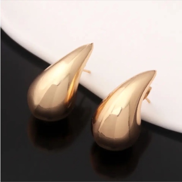 Large Drop Gold Filled Earrings - Picture 2 of 3